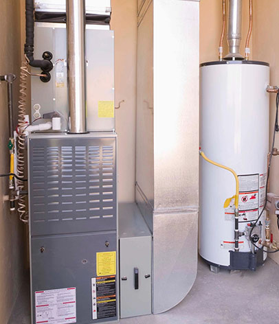 HVAC system and water heater